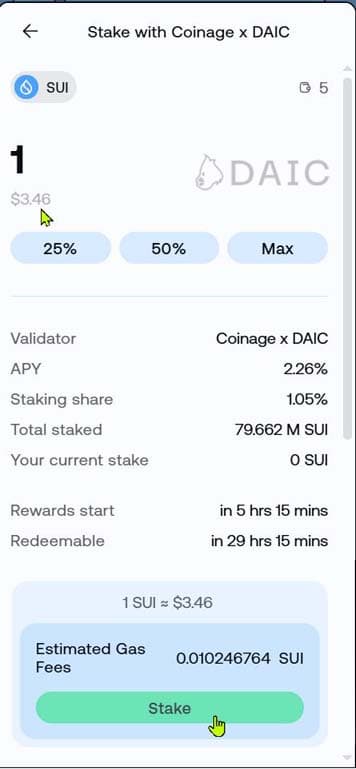 Stake with Daic