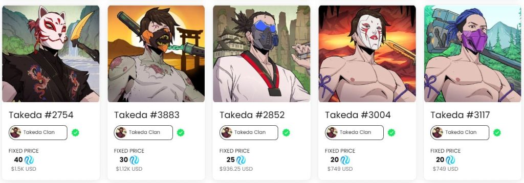 The Takeda NFT collection