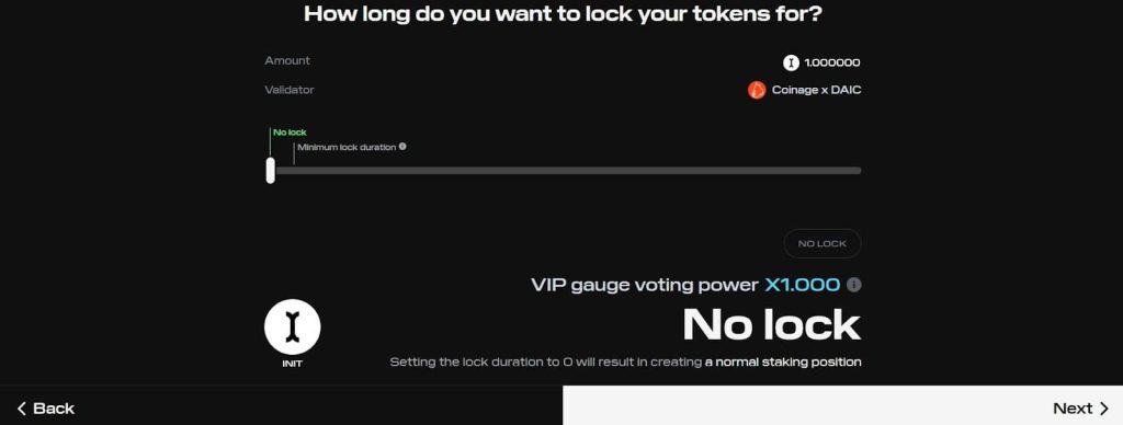 How long do you want to lock your tokens for?