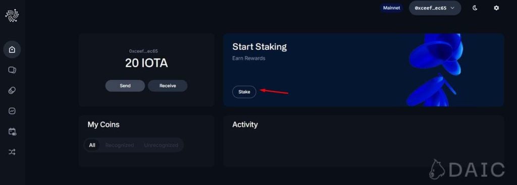 Starting Your Staking