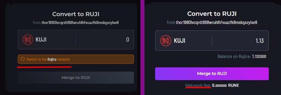 Convert to $RUJI