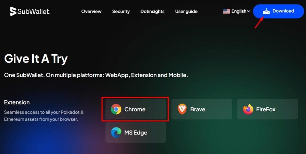 Set Up SubWallet