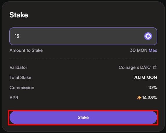 Stake MON